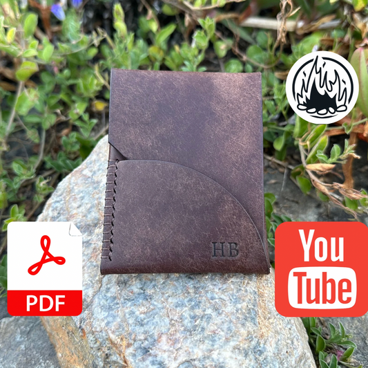 Leather Wallet Pattern PDF | 'The Tardis Wallet' | Leather Card Holder | Instant Download | A4 & Letter Size | Instructions