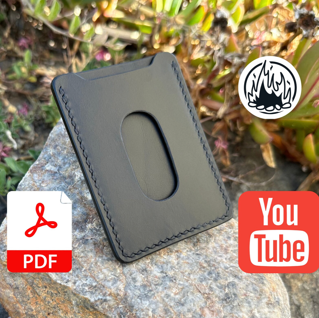 Leather Wallet Pattern PDF | 'The Shiraz Wallet' | Leather Card Holder | Instant Download | A4 & Letter Size | Instructions