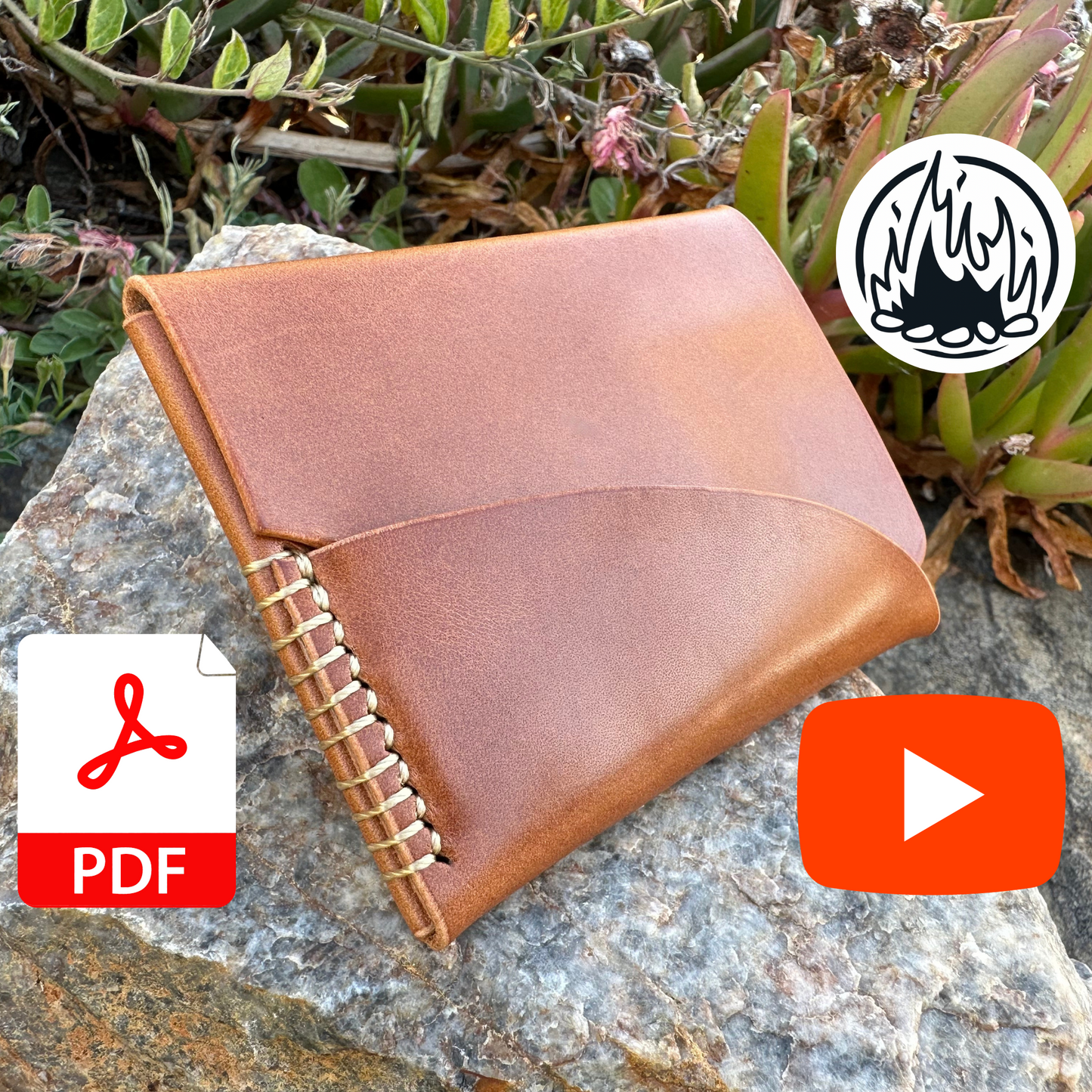 Leather Wallet Pattern PDF | 'The Ship Wallet' | Leather Card Holder | Instant Download | A4 & Letter Size | Instructions