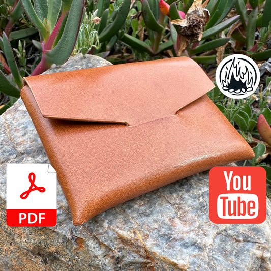 Stitch-less Leather Wallet Pattern | 'The Iron Wallet' | Instant Download | PDF | Leather Card Holder | A4 & Letter Size | Instructions